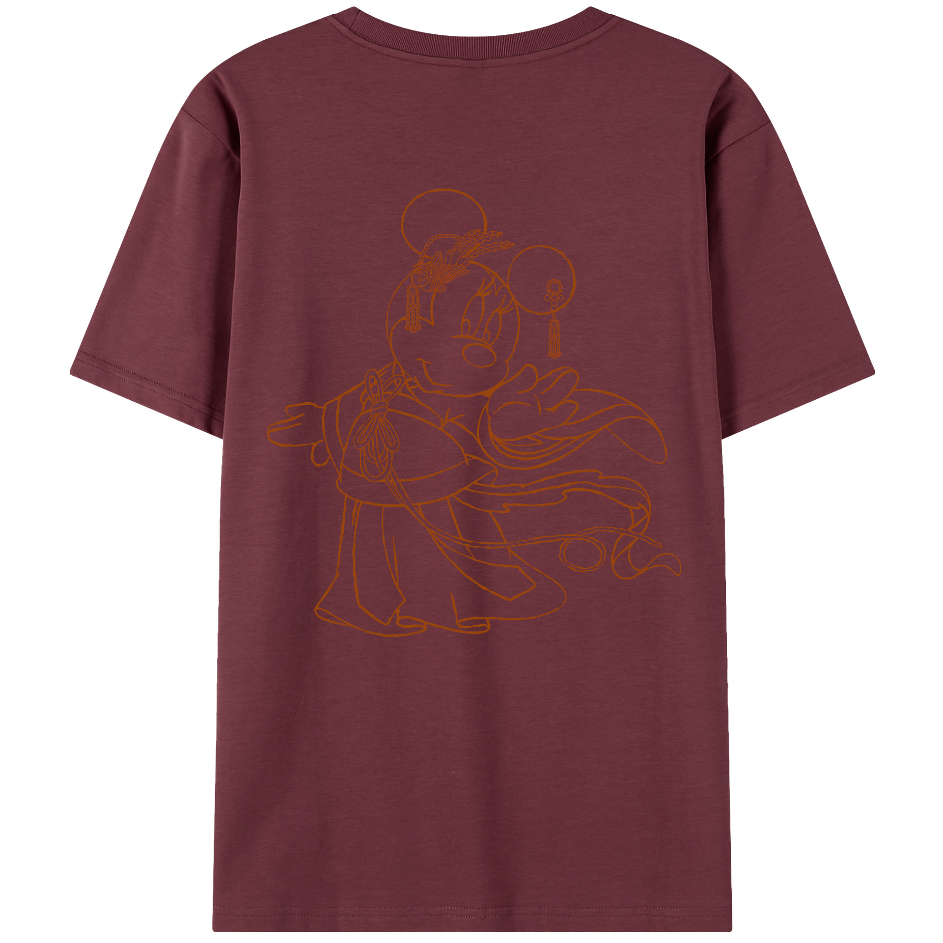 （画像用） ミッキーマウス Mickey Mouse 綿100％半袖Tシャツ（背面プリント）